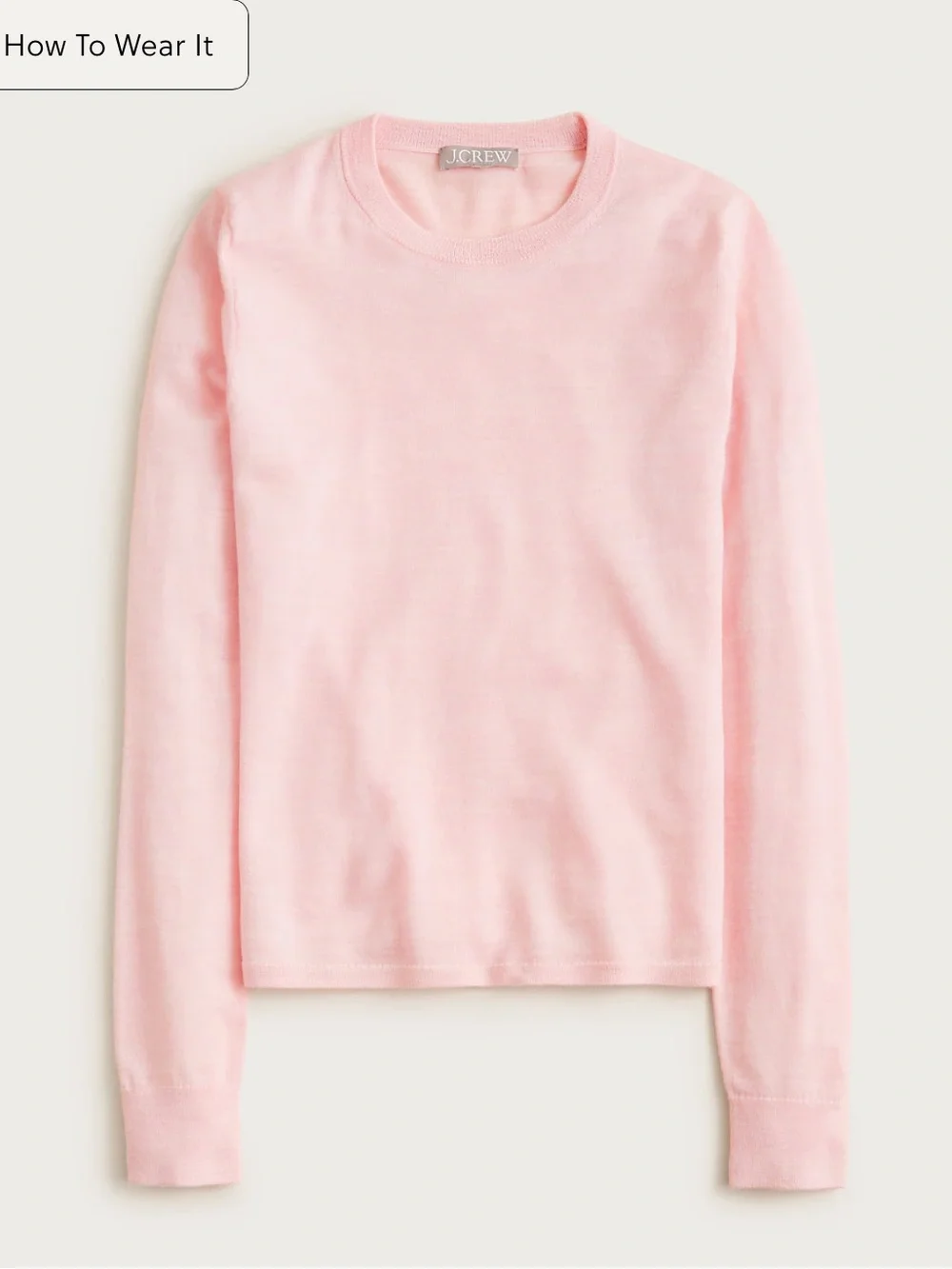 J.Crew Carolyn fitted crewneck sweater in merino wool size Medium